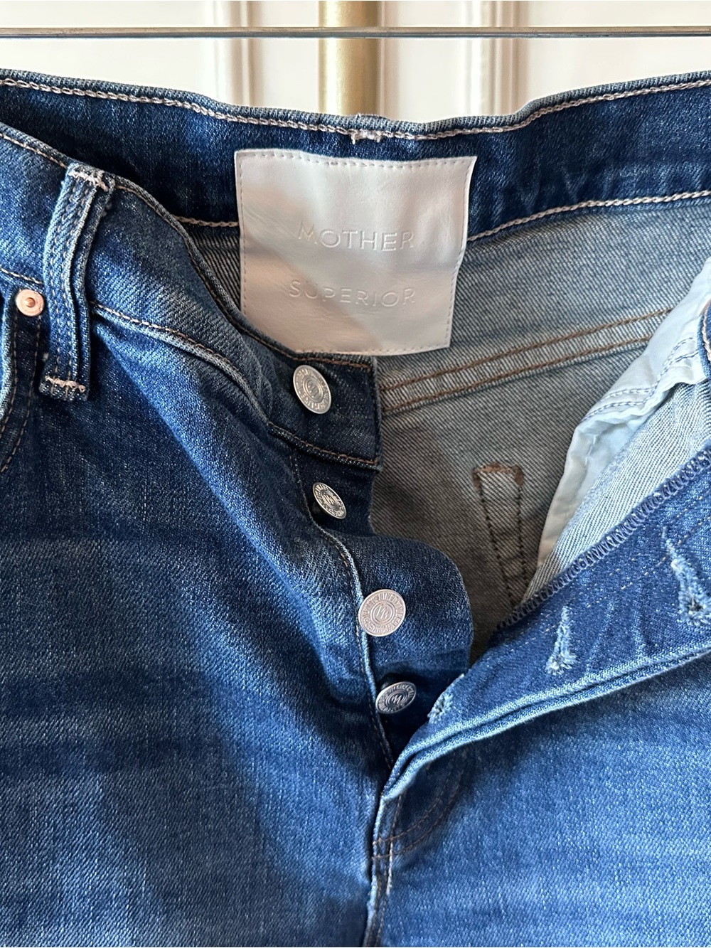 MOTHER Lil Tomcat Roller Skimp Wide leg Jeans in Perfectly Imperfect Wash - Picture 6 of 6